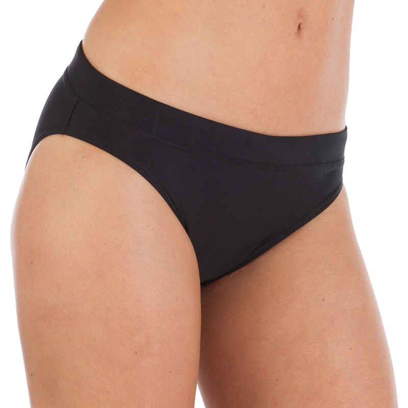 Leony Women's Bikini Briefs Swimsuit Bottoms - Black