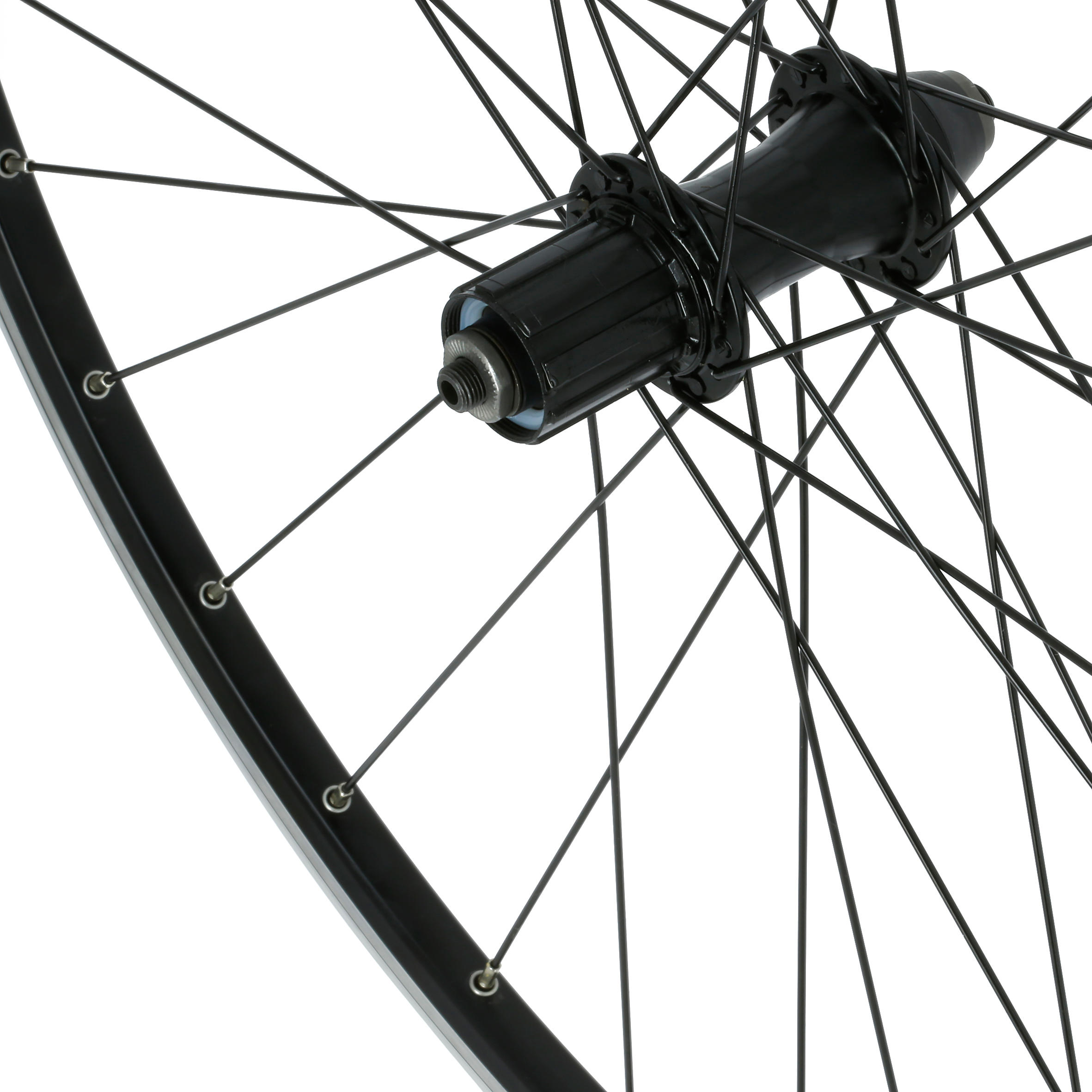 700 Rear Road Bike Wheel Black