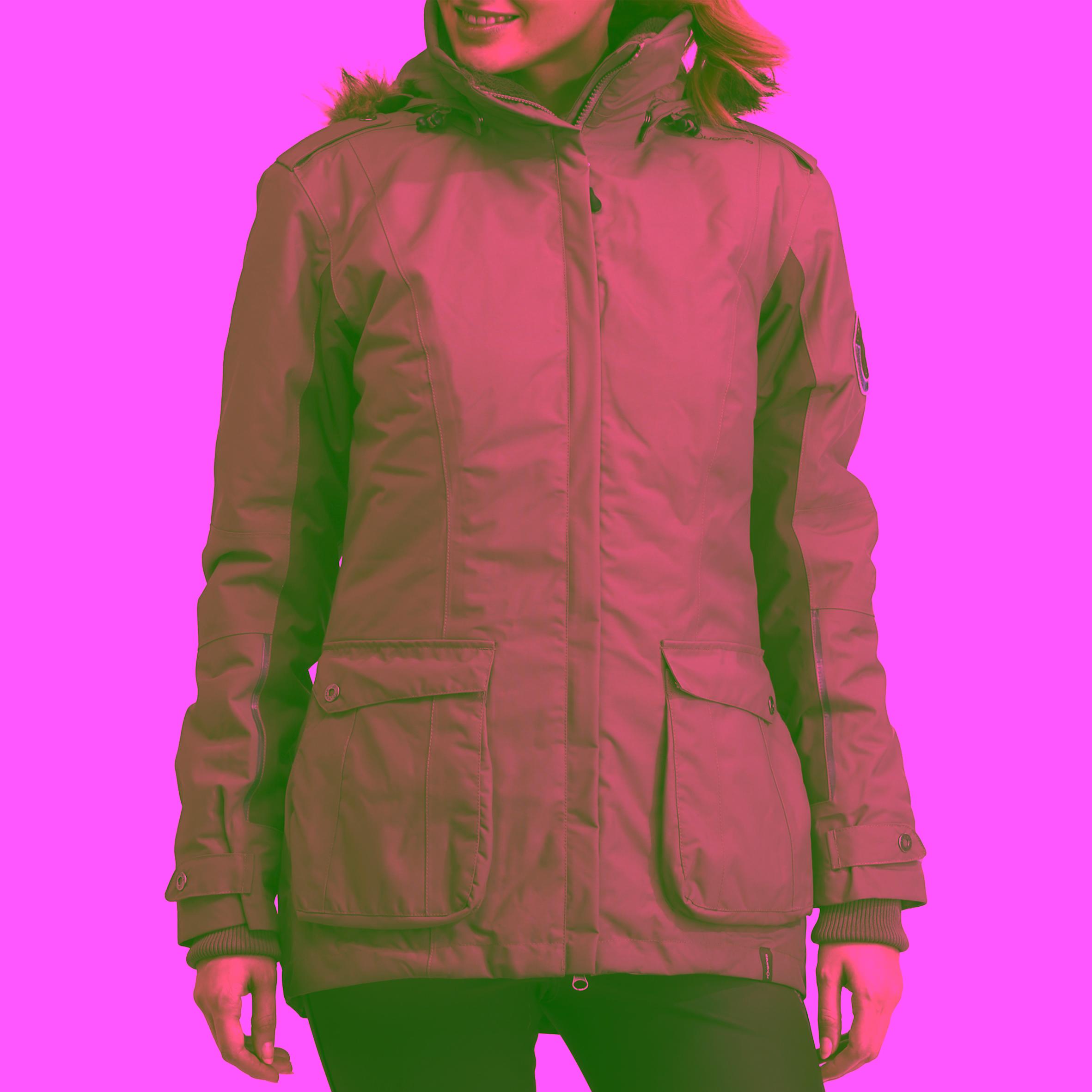 Paddock Women's Warm Horse Riding Parka - Brown 2/24