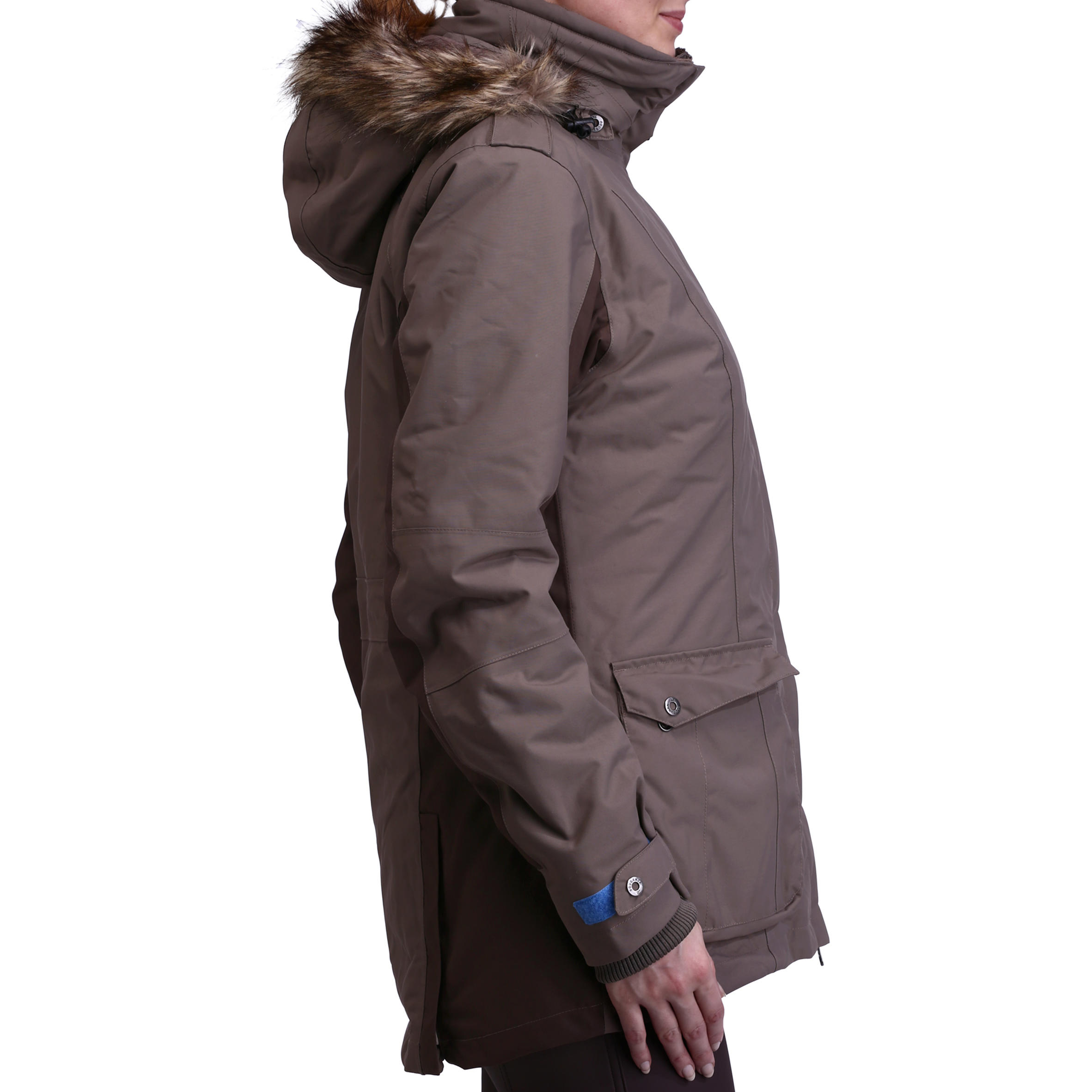Paddock Women's Warm Horse Riding Parka - Brown 3/24
