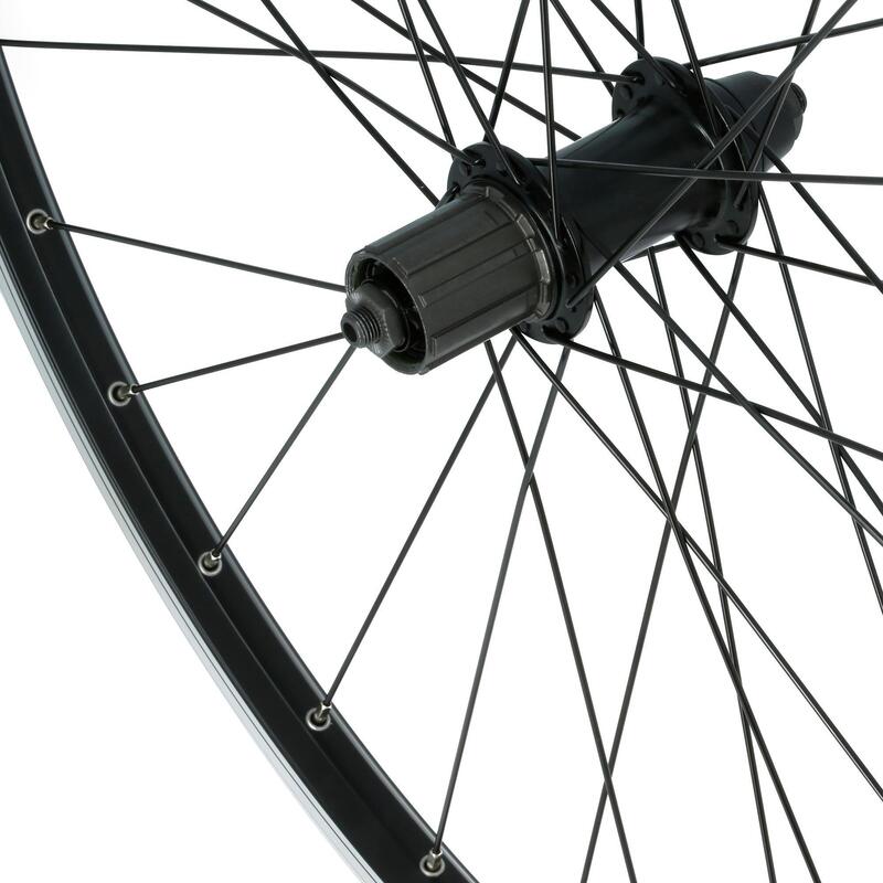 Rueda Bicicleta Polivalente 28" Pulgadas Trasera Doble Pared Negro