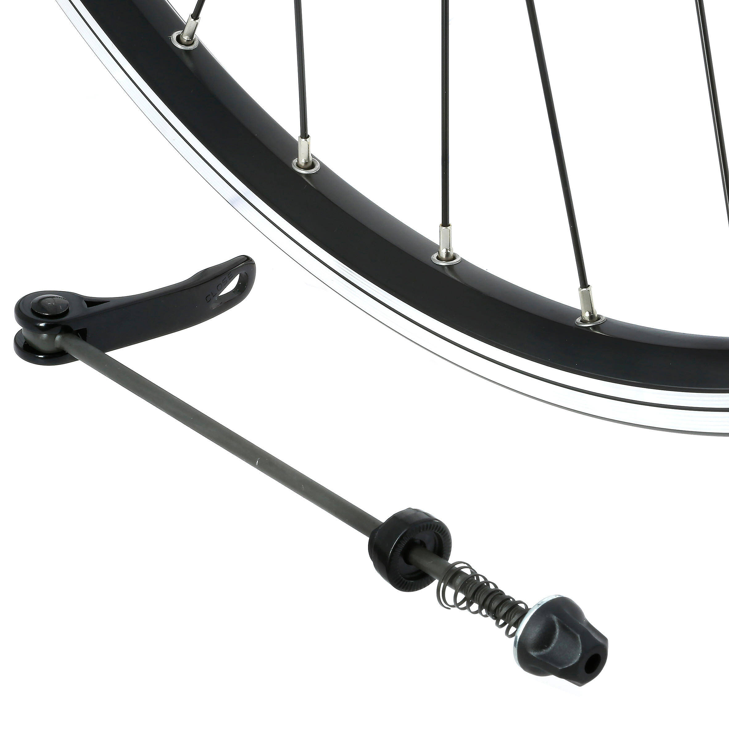 Front Wheel 28" Double Wall Rim V-Brake Quick Release Hybrid Bike - Black -  4