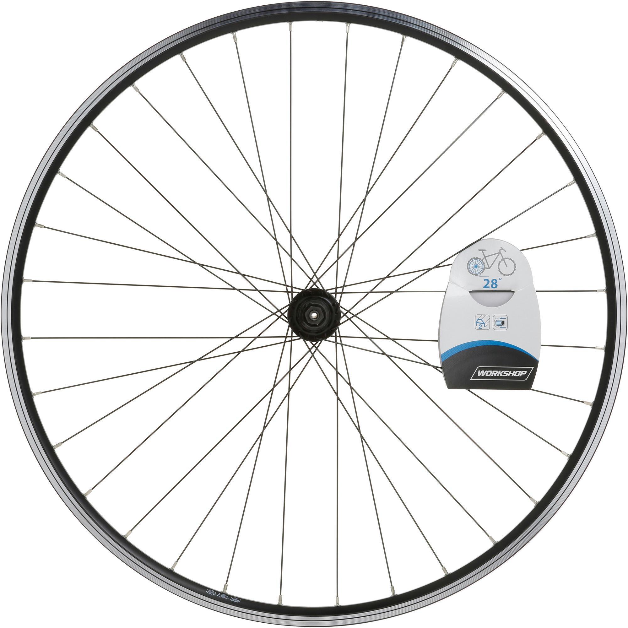 ROUE VTC 28" /Arrière /Double Parois /Cassette /V-Brake /Quick&Release/ Black