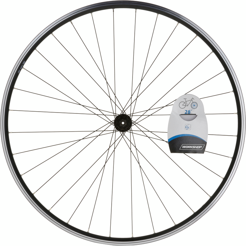 ROUE VTC 28 Avant Double Parois V Brake Quick Release Noire pour les clubs et collectivites Decathlon Pro