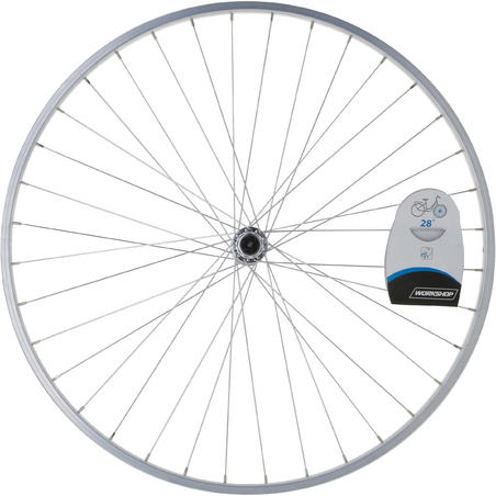 Переднє колесо для гібридного велосипеда 28" - Срібне