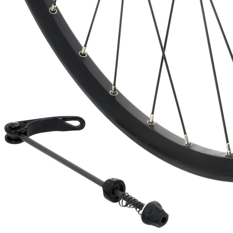 Roda Traseira de Parede Dupla para Bicicleta de 24" para Disco e Cassete Preto