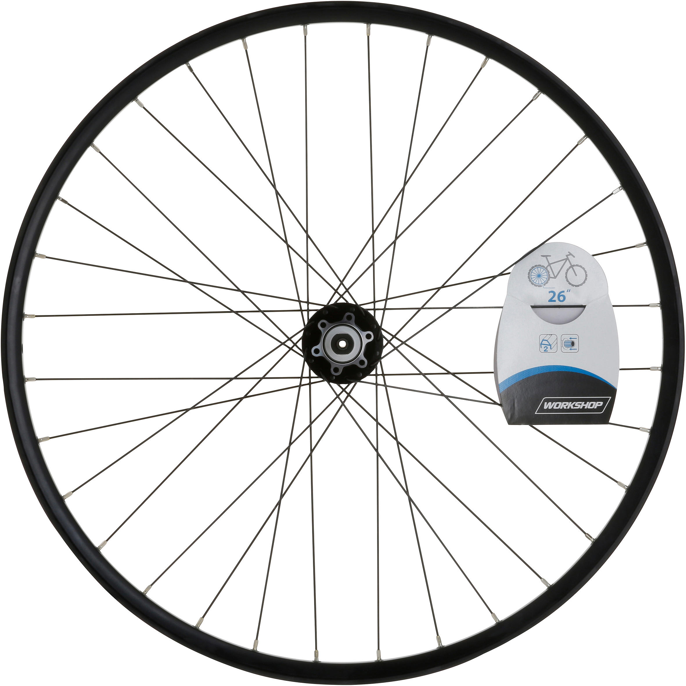 ROUE VTT ARRIERE 26 DOUBLE PAROI FREINAGE DISQUE A CASSETTE ET ATTACHE RAPIDE ROCKRIDER Decathlon