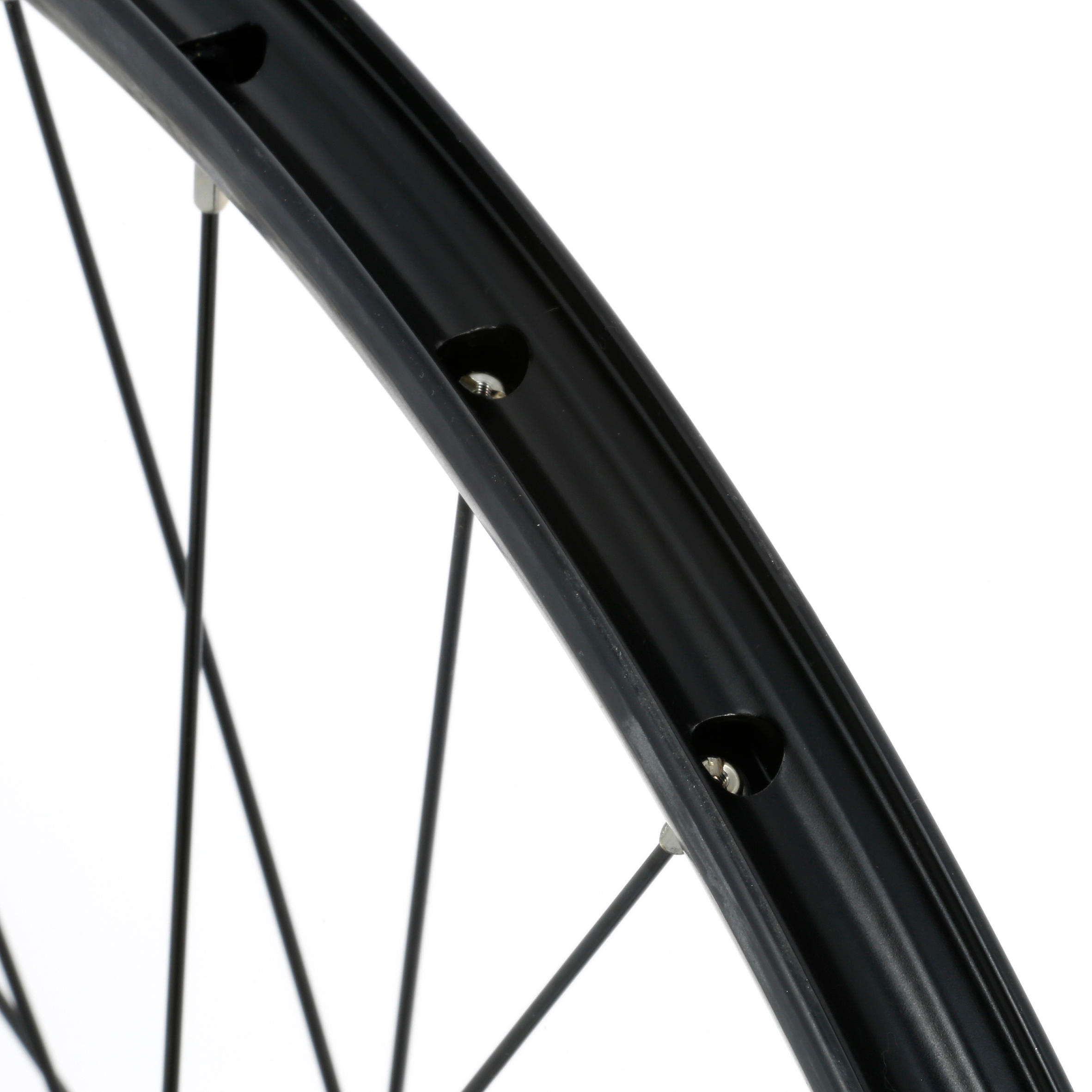 Roue vélo enfant 24 pouces avant double paroi disque noir 2/3