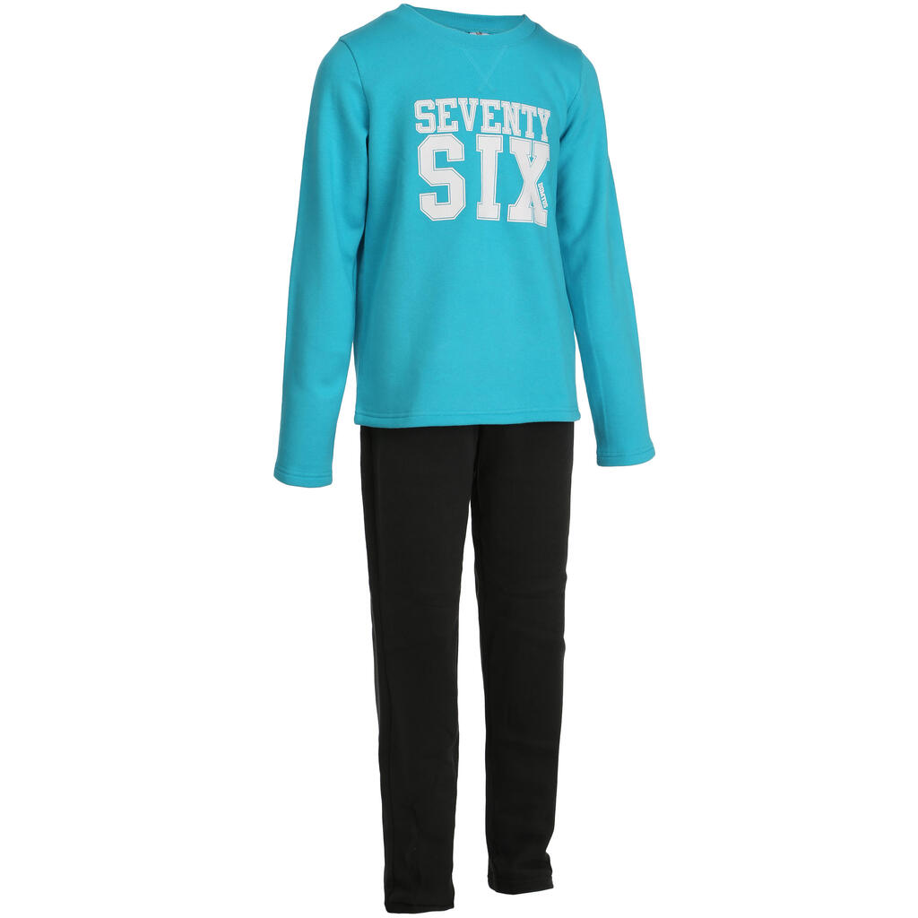 Warm'y girls' gym tracksuit - blue