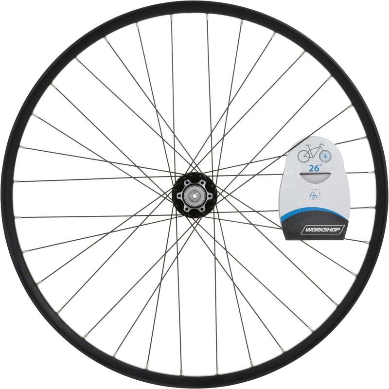 Roată față MTB 26" perete dublu frânare pe disc Negru 