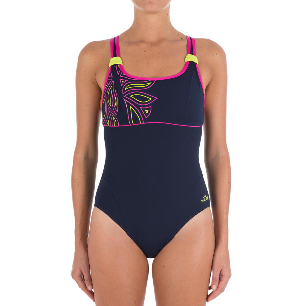 Badeanzug Dary Flow Damen blau/rosa
