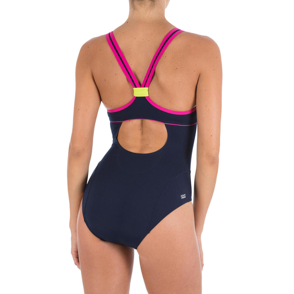 Badeanzug Dary Flow Damen blau/rosa