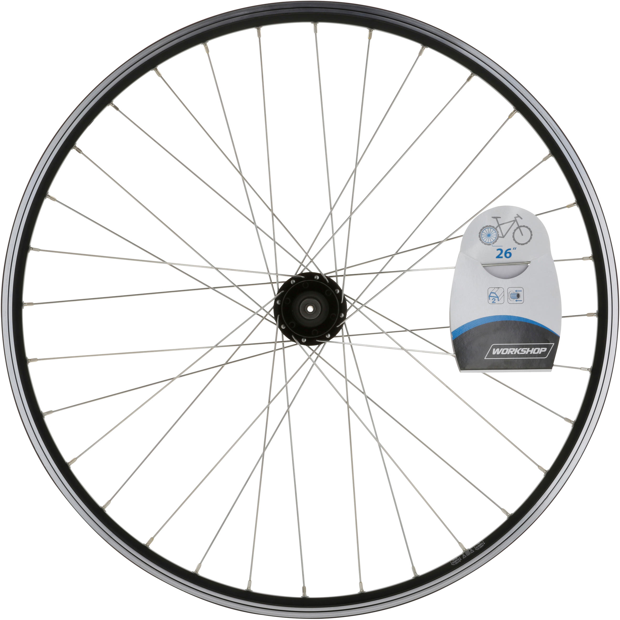 26" Mountain Bike Rear Wheel - Disc VB DW + Cassette QR - ROCKRIDER