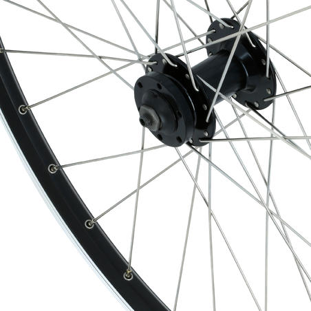 Переднє колесо для гірського велосипеда 26" з дисковими гальмами/V-Brake - Чорне