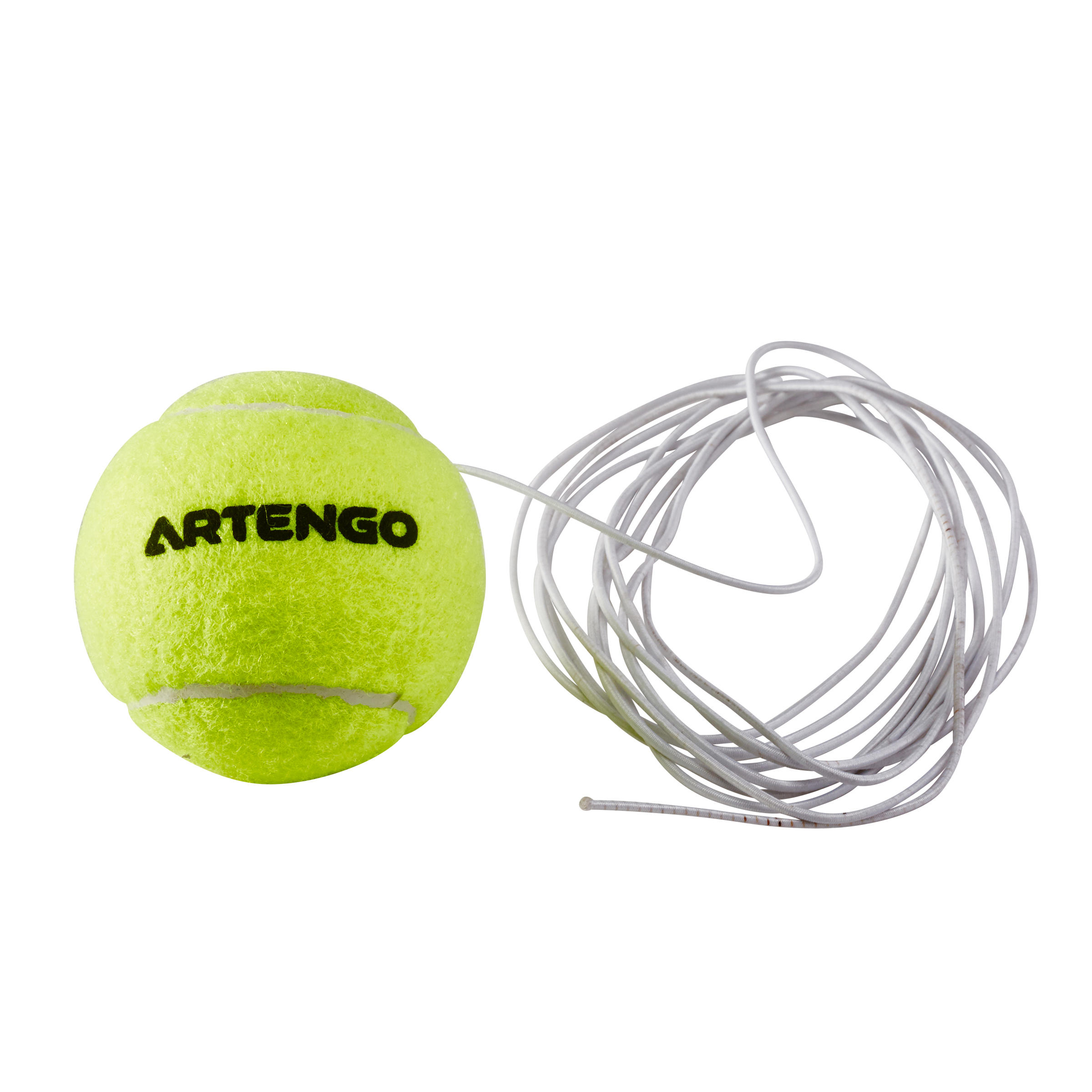 Nyphgo Balle avec Elastique Balle de Tennis Débutant Balle Dentraînement de Tennis Idéal pour la Pratique du Tennis en Intérieur et en Extérieur avec Une Balle de Rebond Durable 4 Pièces