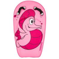 Bodyboard enfant à poignées BODYATU rose livré avec leash