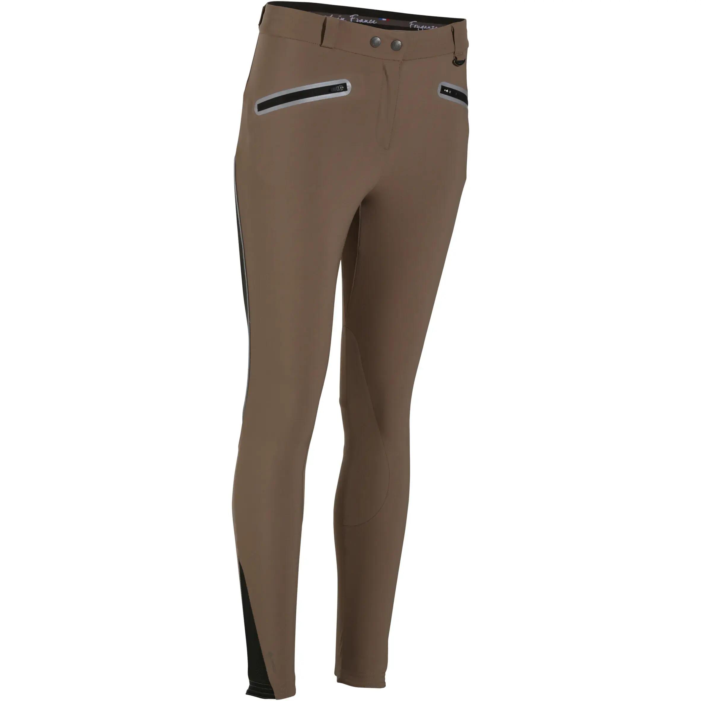 Training Women's Mesh Horse Riding Lightweight Jodhpurs - Camel/Brown 1/25