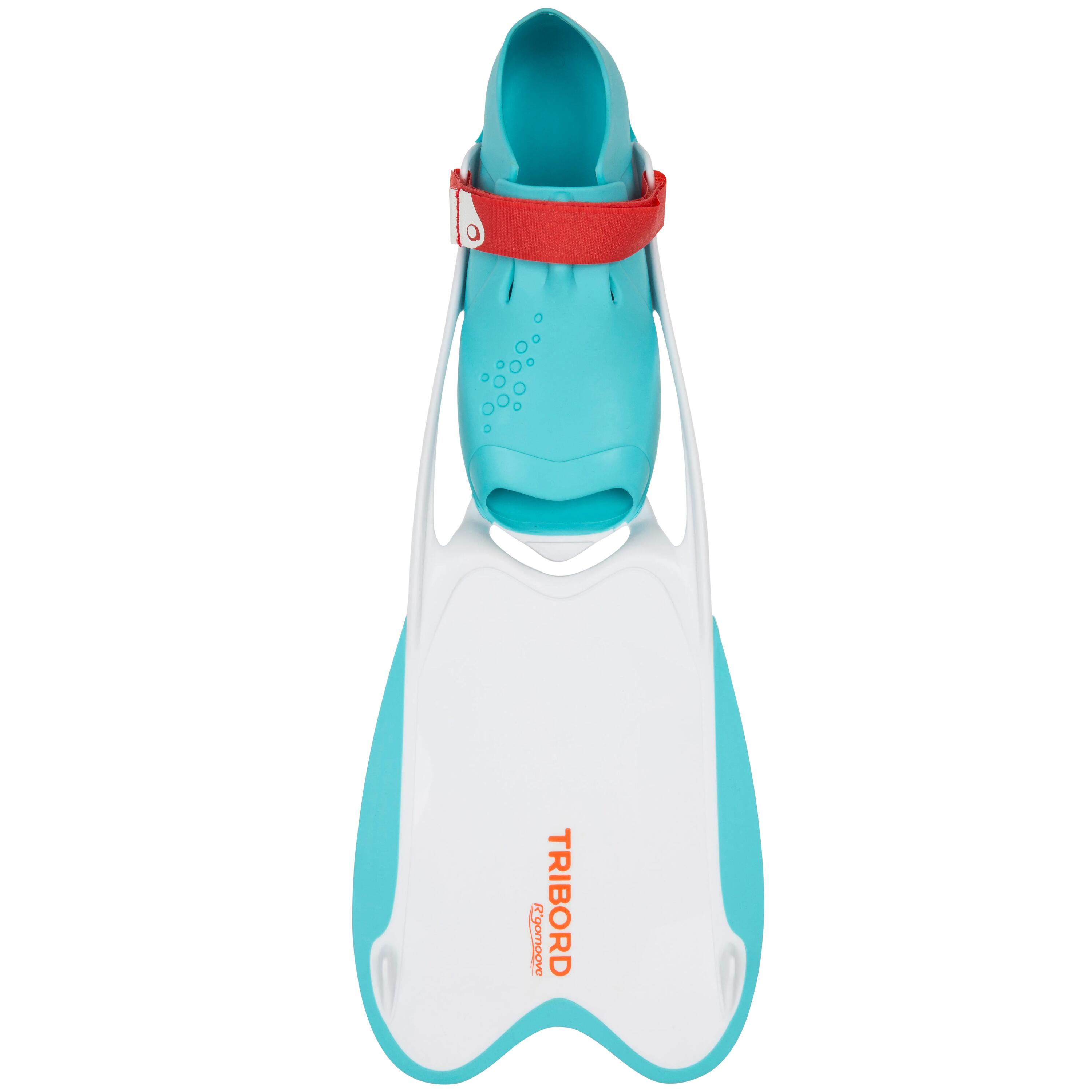 R'Gomoove snorkelling fins - white turquoise 4/11
