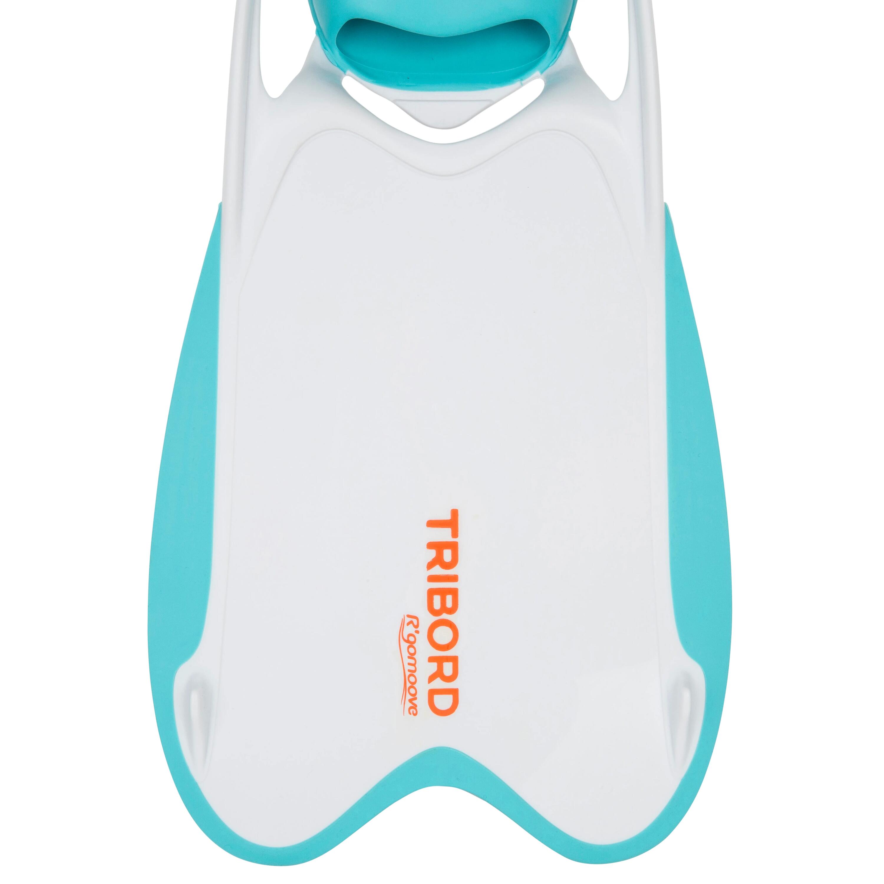 R'Gomoove snorkelling fins - white turquoise 10/11