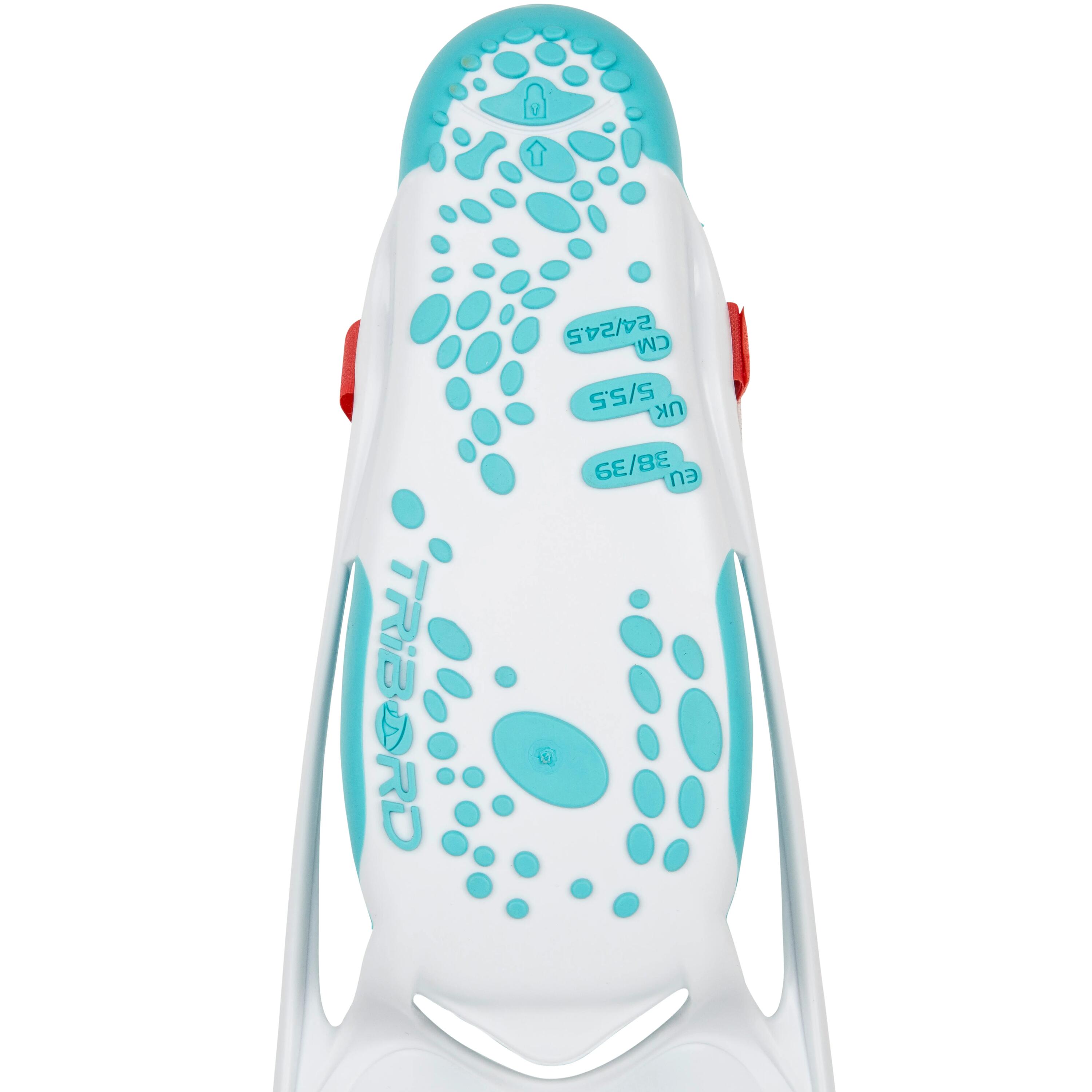 R'Gomoove snorkelling fins - white turquoise 7/11