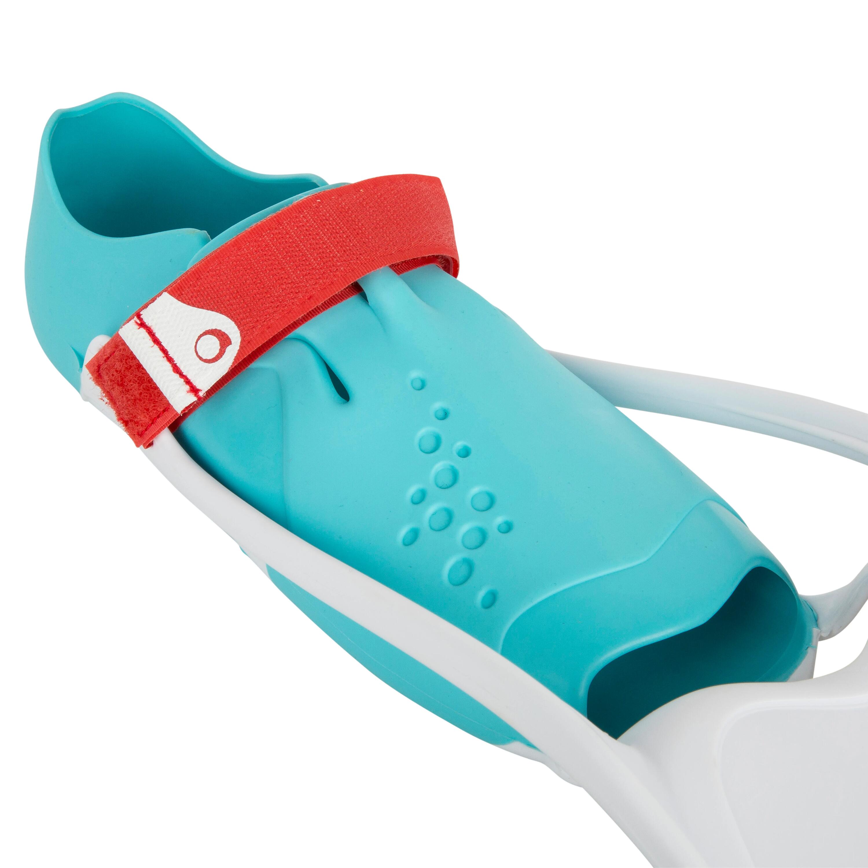 R'Gomoove snorkelling fins - white turquoise 8/11