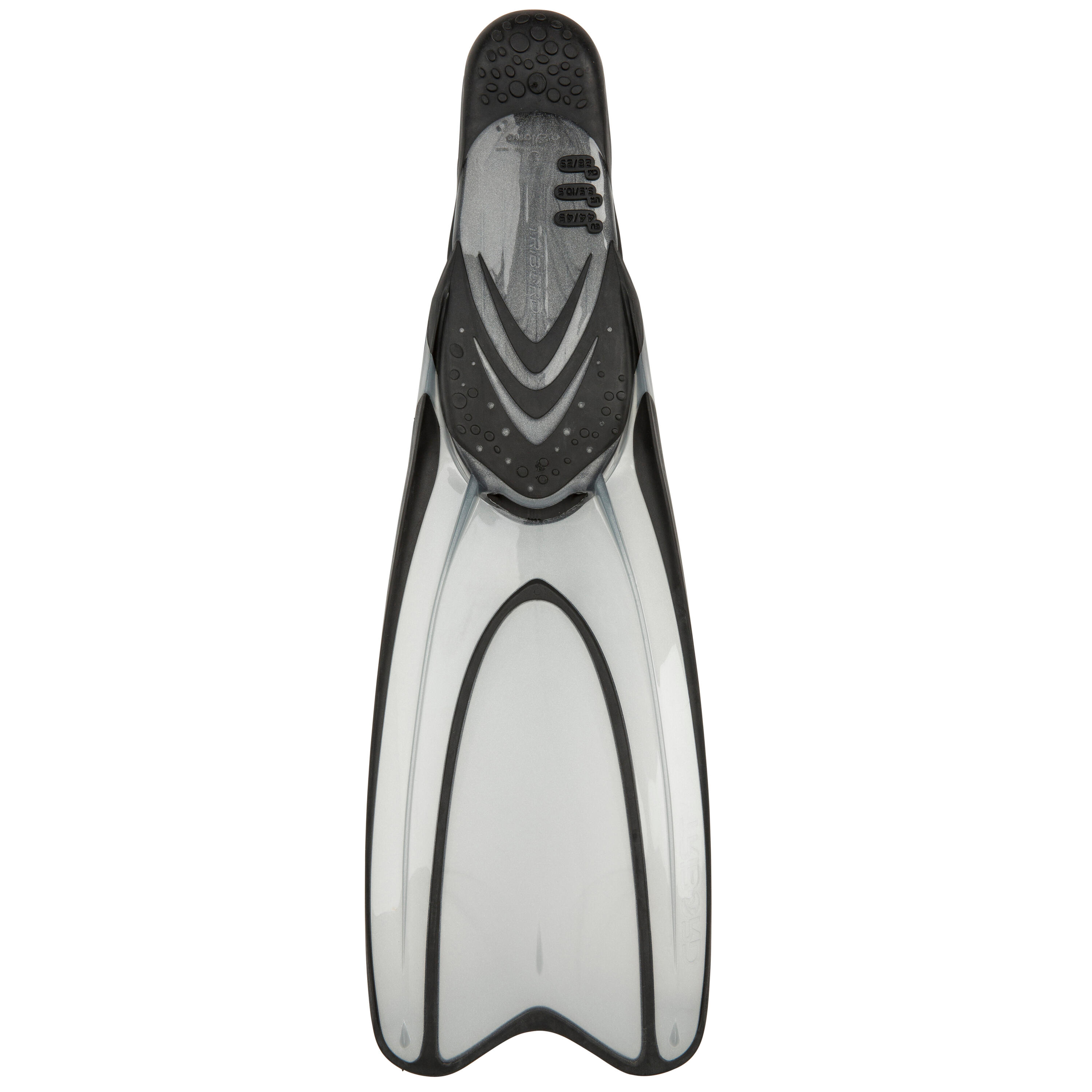 540 Adult Snorkelling and Scuba Diving Fins - Translucent Black 2/2