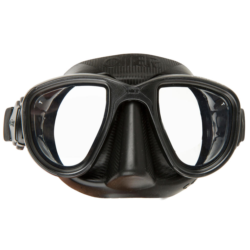 Brīvās niršanas zemūdens medību maska “Omer Alien”, melna