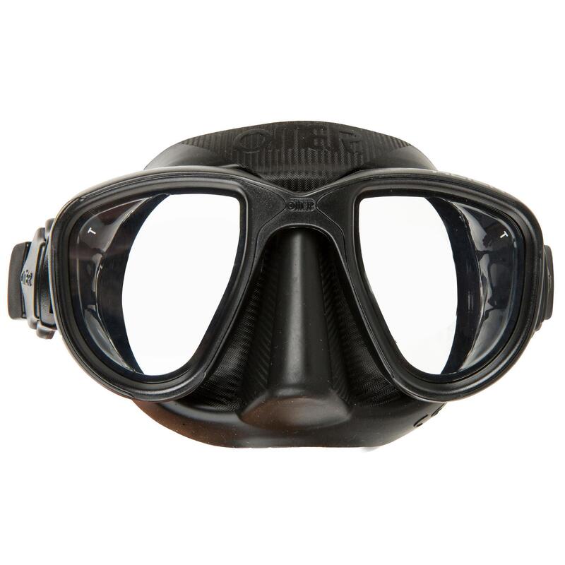 Tauchmaske Freediving Damen/Herren Omer Alien schwarz
