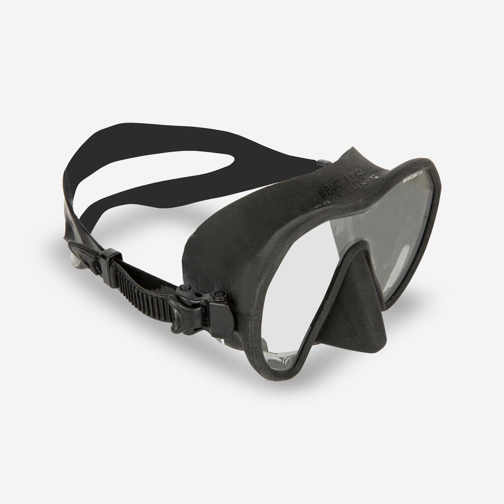 Potápačská maska Maxlux S na podmorský lov a potápanie bez prístroja čierna