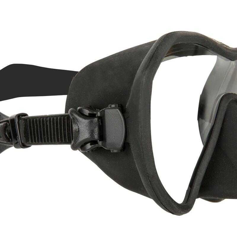 Duikbril voor harpoenvissers die vrijduiken Maxlux S zwart