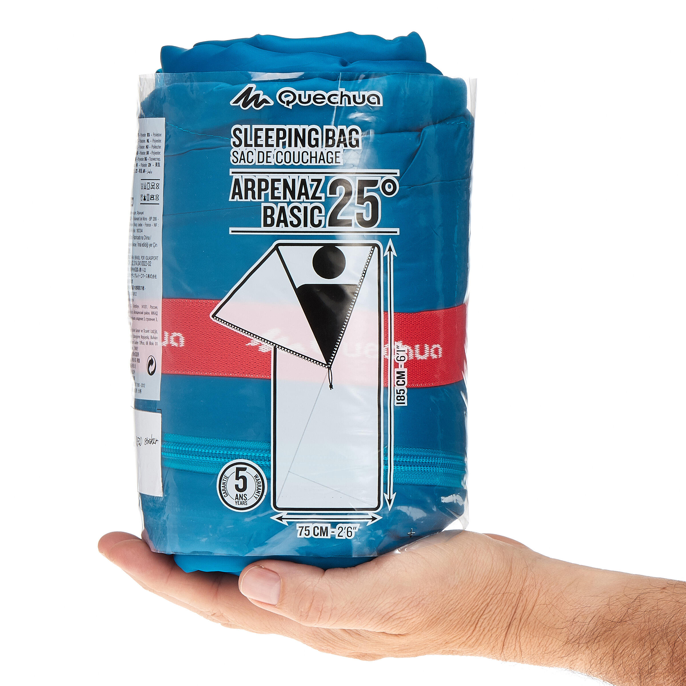 Sleeping bag para campamento ARPENAZ 25° Azul 6/9