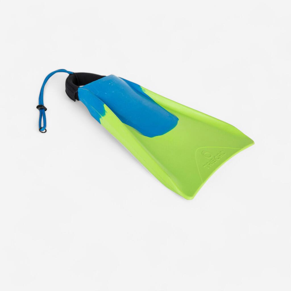 500 Bodyboard Fins with Leash - Black Yellow