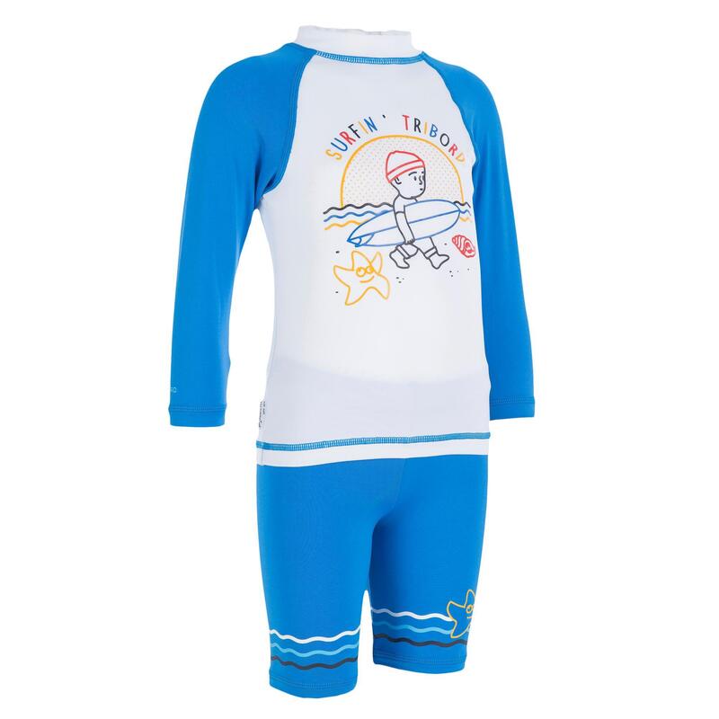 KIT anti-UV 3 pièces Bébé Surf Bleu