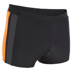 MAILLOT DE BAIN HOMME BOXER BACTIVE YOKE NOIR ORANGE