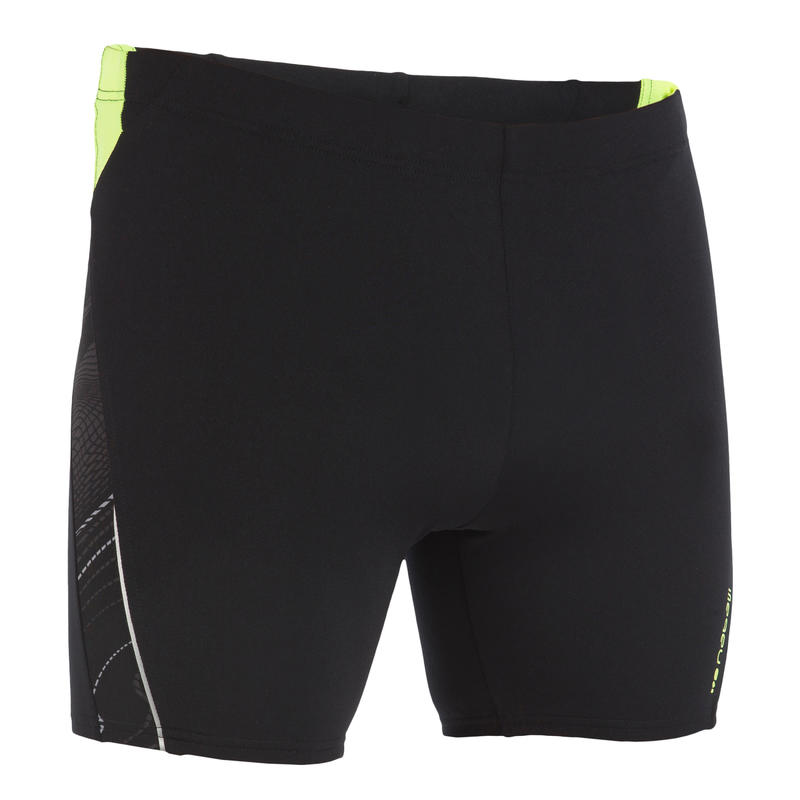 BLACK YELLOW ALLFREK 500 MEN’S LONG SWIMMING TRUNKS BLACK YELLOW ALLFREK 500 MEN’S LONG SWIMMING TRUNKS