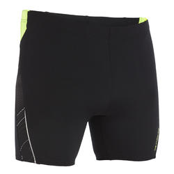 BLACK YELLOW ALLFREK 500 MEN’S LONG SWIMMING BOXER SHORTS