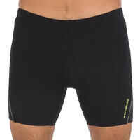 MEN'S LONG SWIMMING BOXERS- BLACK / YELLOW