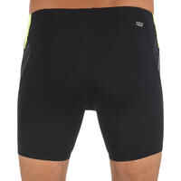 MEN'S LONG SWIMMING BOXERS- BLACK / YELLOW