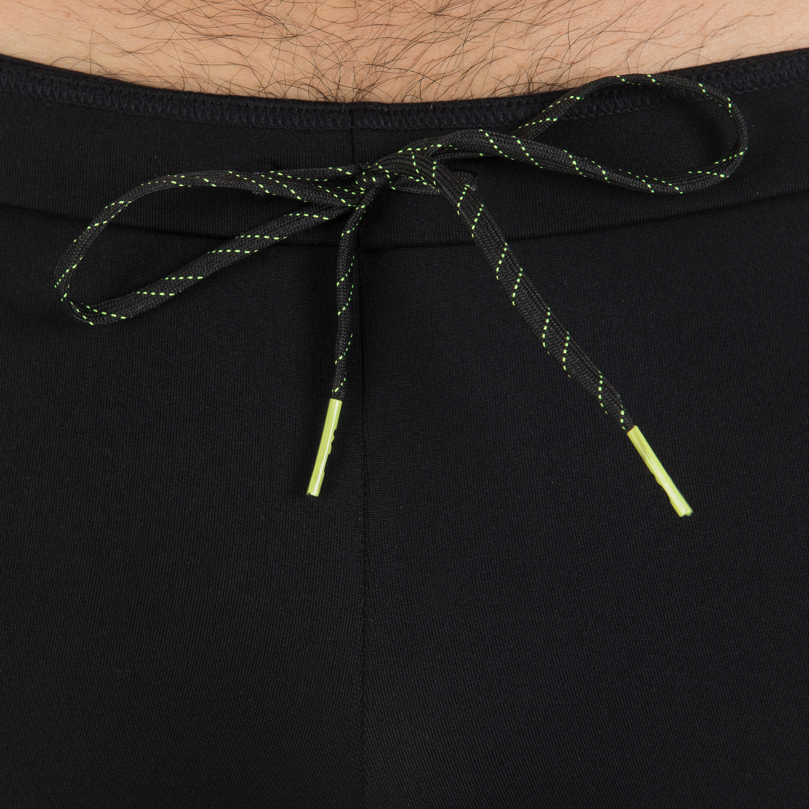 MEN'S LONG SWIMMING BOXERS - BLACK / YELLOW 6/8