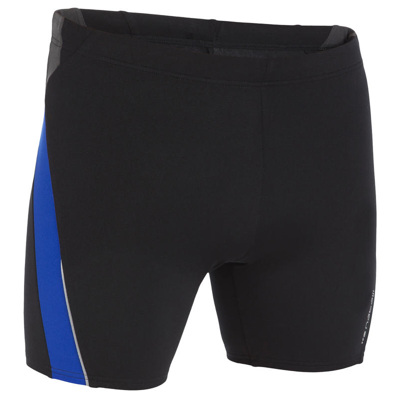 MAILLOT DE BAIN NATATION HOMME BOXER LONG 500 NOIR BLEU MAILLOT DE BAIN NATATION HOMME BOXER LONG 500 NOIR BLEU