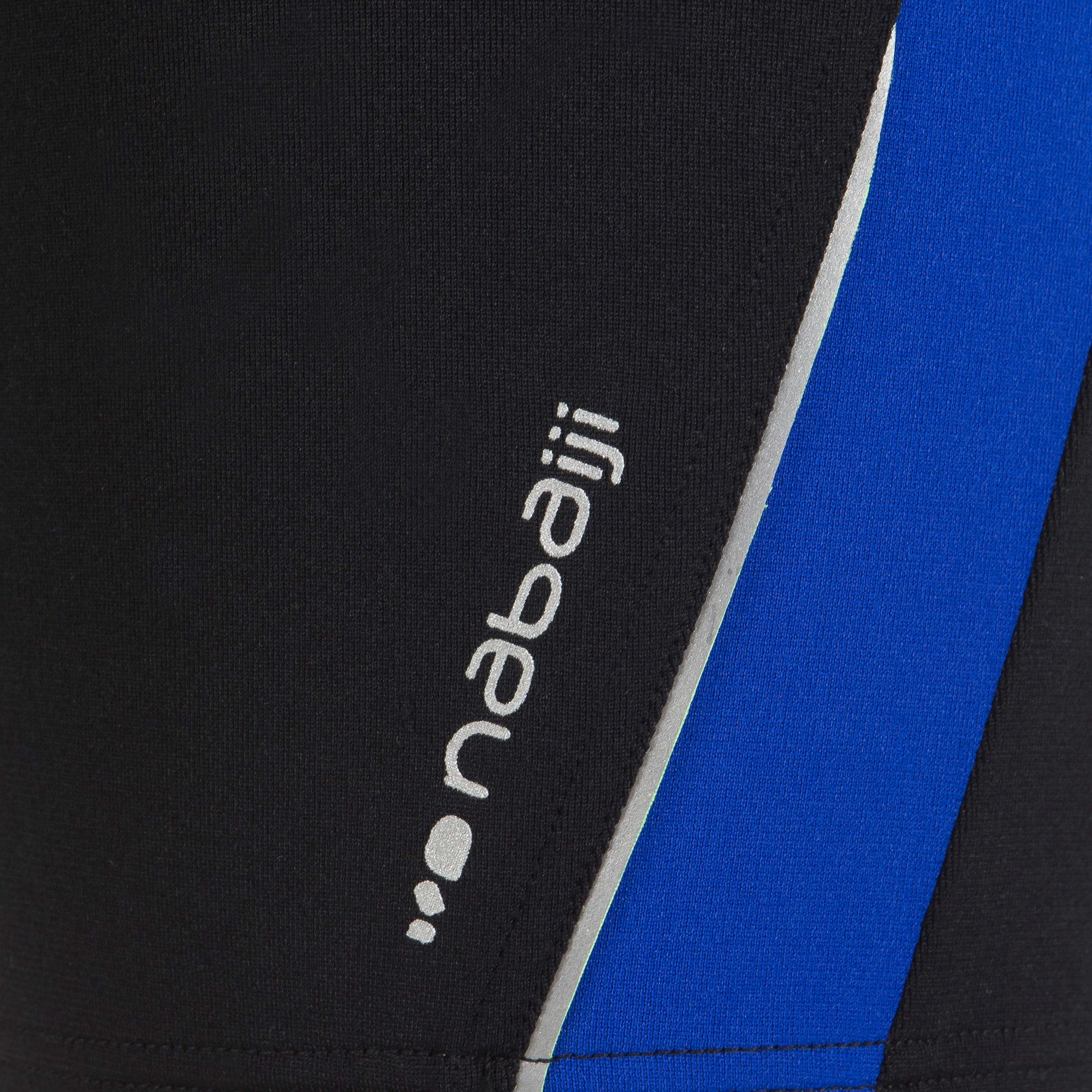 MEN'S LONG SWIMMING BOXERS - BLACK / BLUE 9/9
