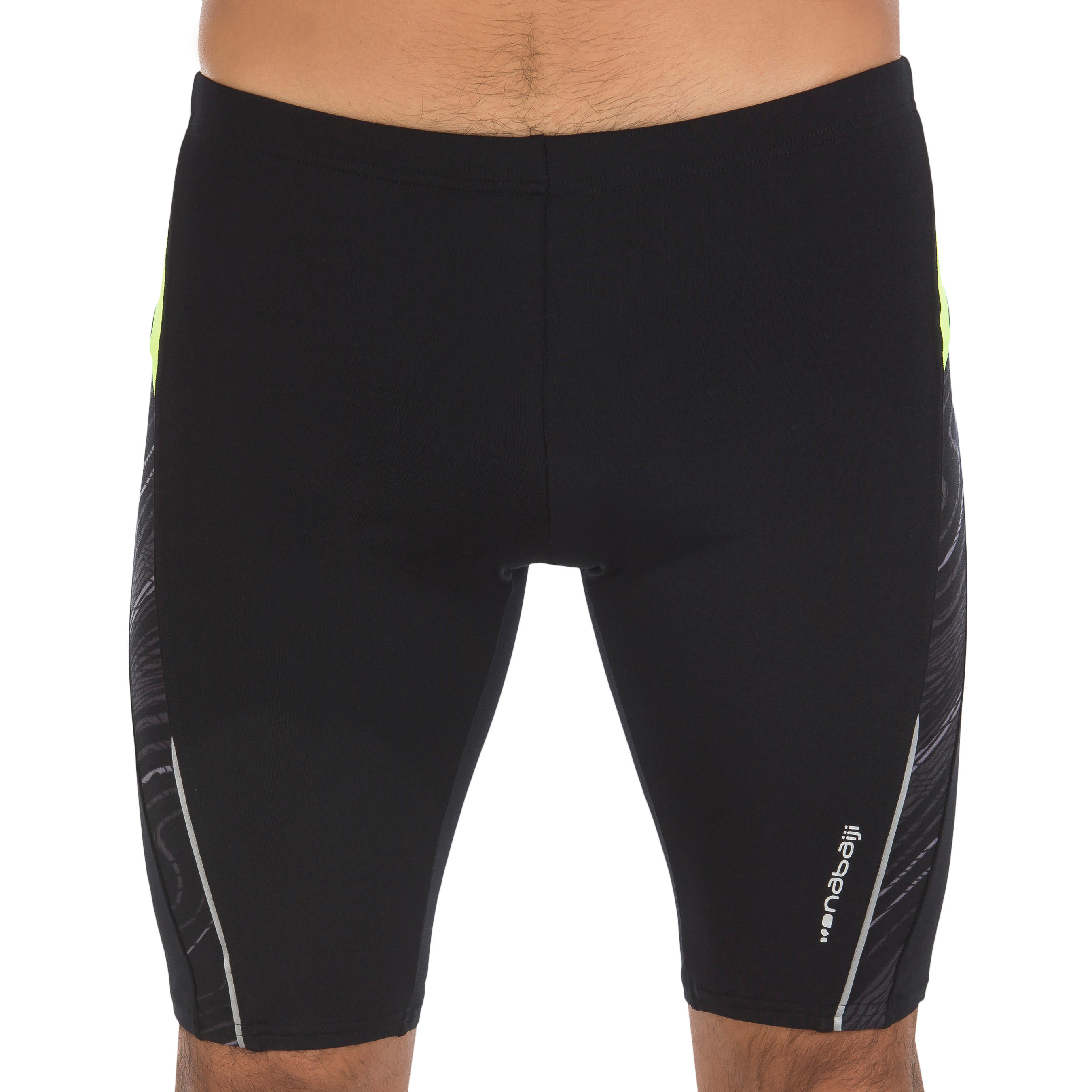 MEN'S JAMMER 500 FIRST SWIMSUIT ALLFREK BLACK YELLOW 2/5