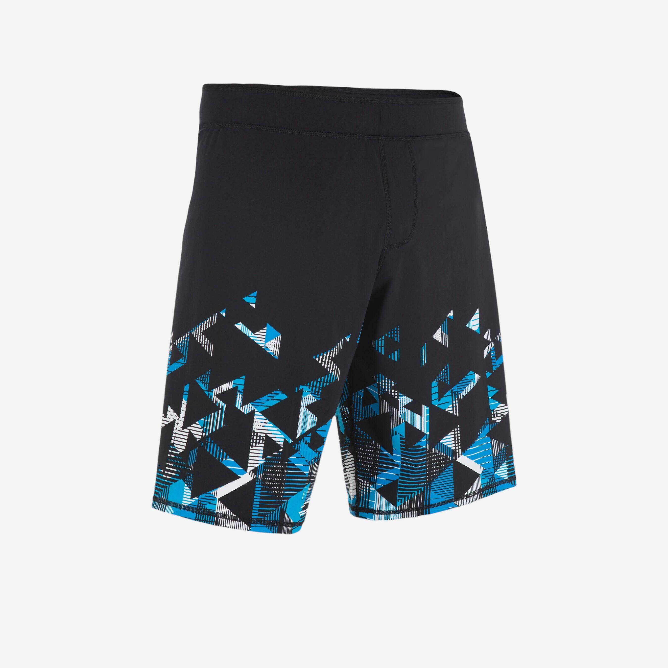 MEN'S SWIMSHORT 190 LONG STRIL BLUE -  1