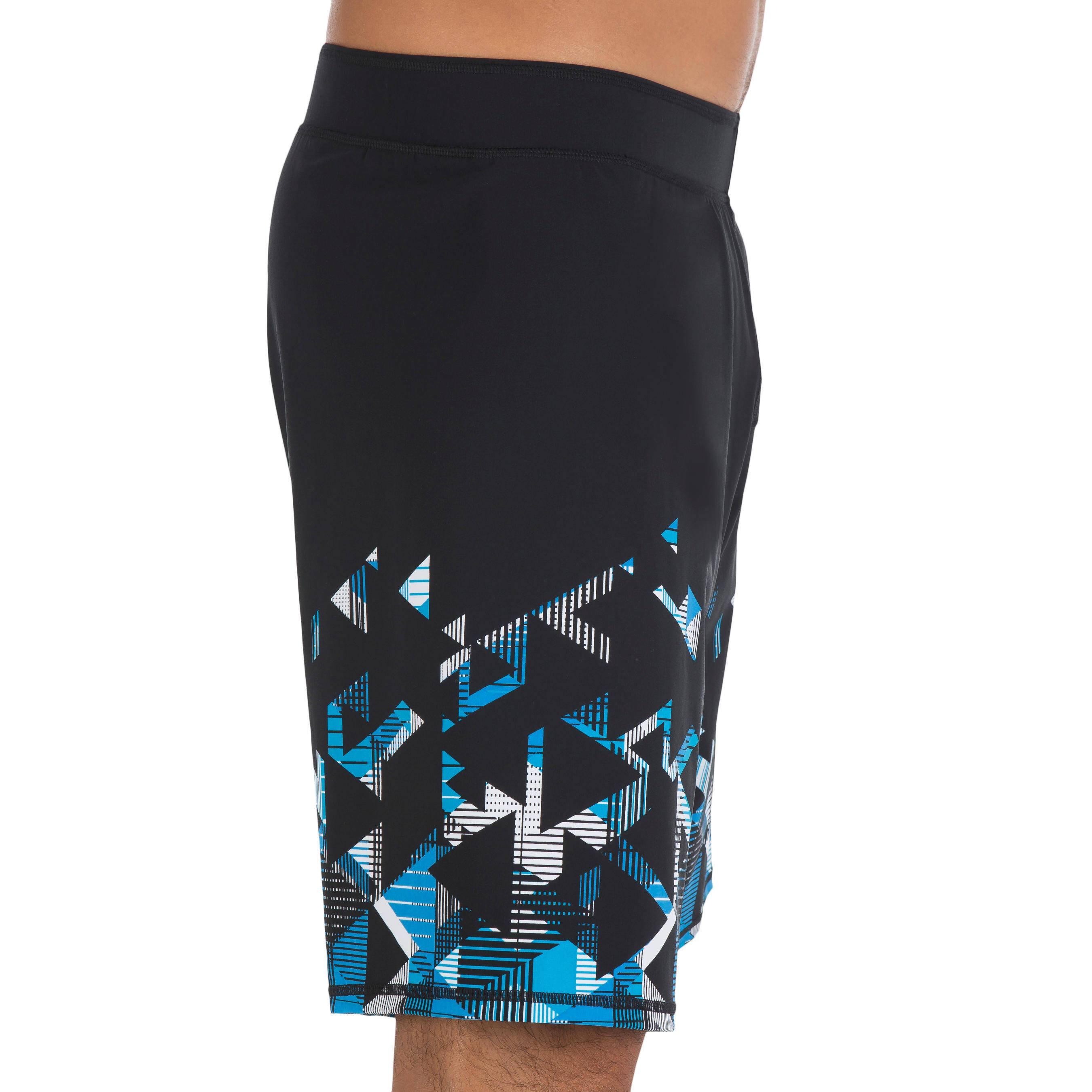 MEN'S SWIMSHORT 190 LONG STRIL BLUE -  4