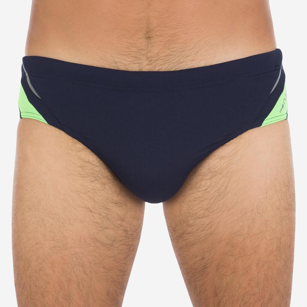Badehose Slip Herren - 900 Yoke DK blau/grün