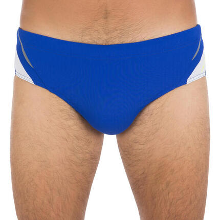 MAILLOT DE BAIN HOMME SLIP 900 YOKE BLEU BLANC