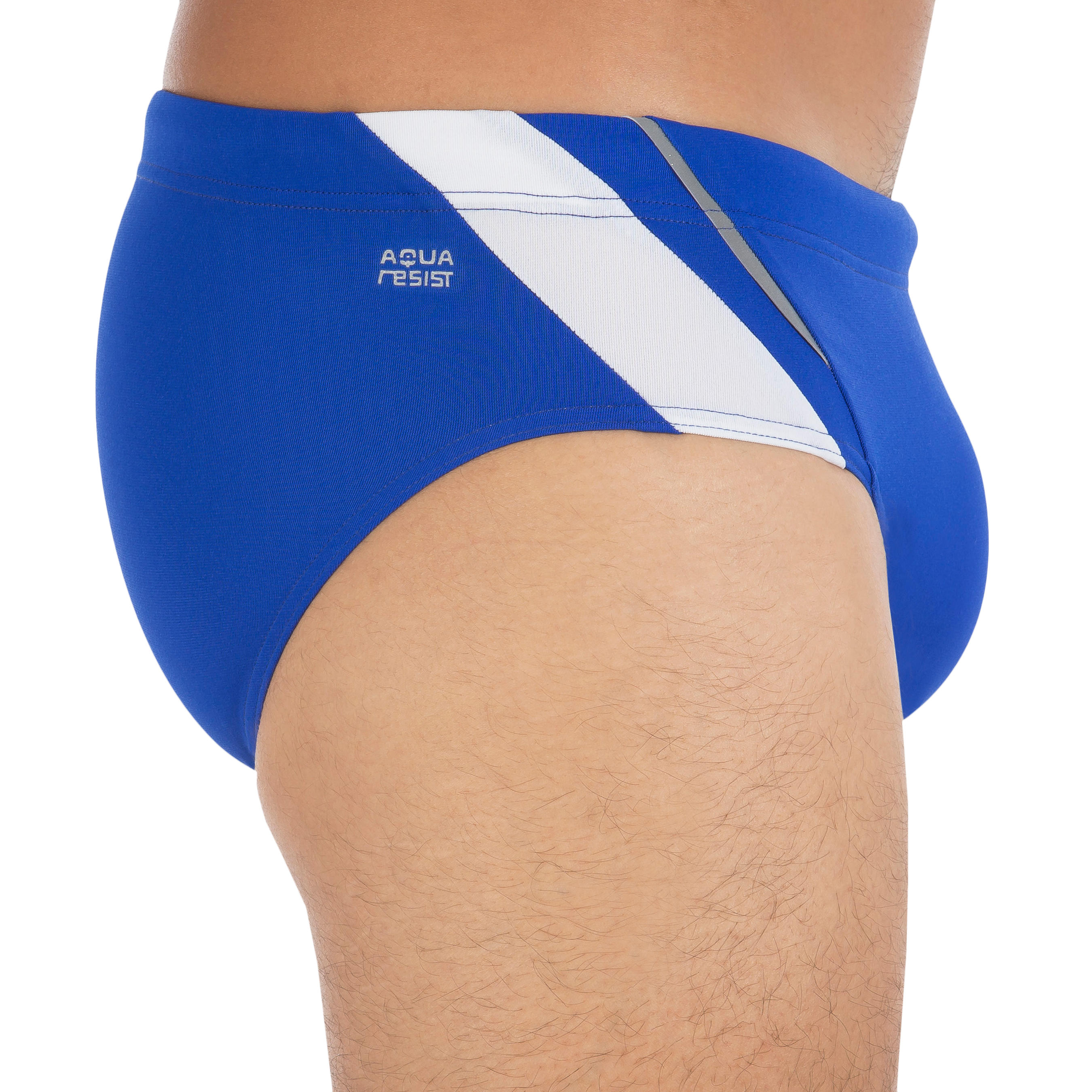 900 YOKE MEN'S SWIM TRUNKS - BLUE/WHITE 5/8