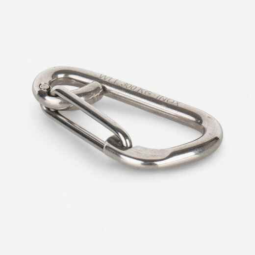 
      Schnappkarabiner asymmetrisch Segeln 8 mm rostfrei 
  