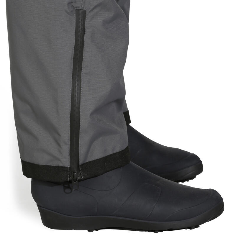 Pantalon de pêche imperméable 500 gris