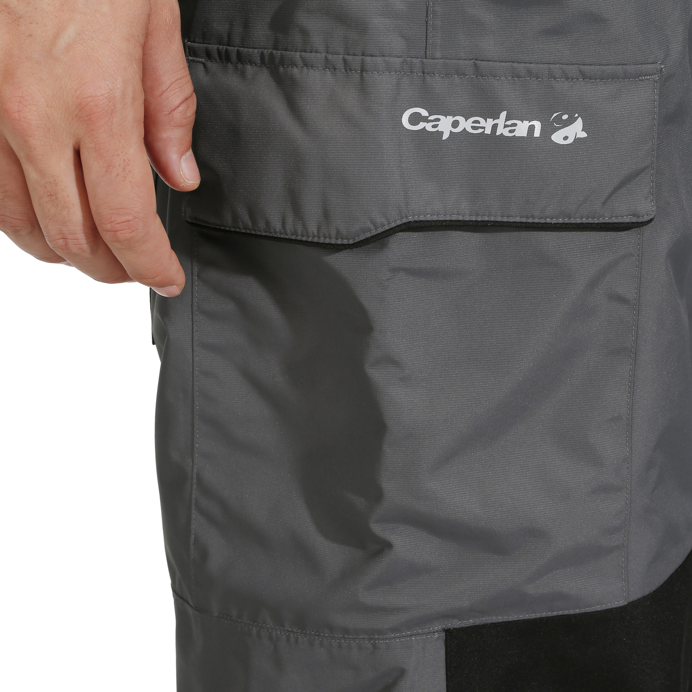 Fishing waterproof trousers 500 grey 9/15